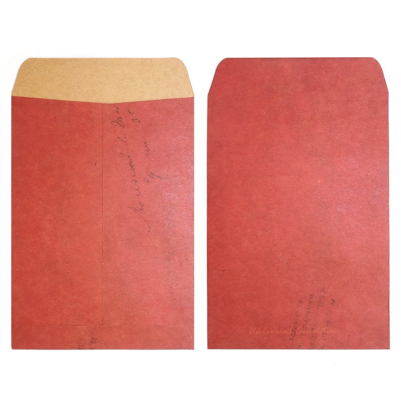 IFAMIO 50 Pcs Vintage Envelopes Red Brown Retro Style Kraft Paper Envelope for Mail Letter Postcard Gift - Image 4